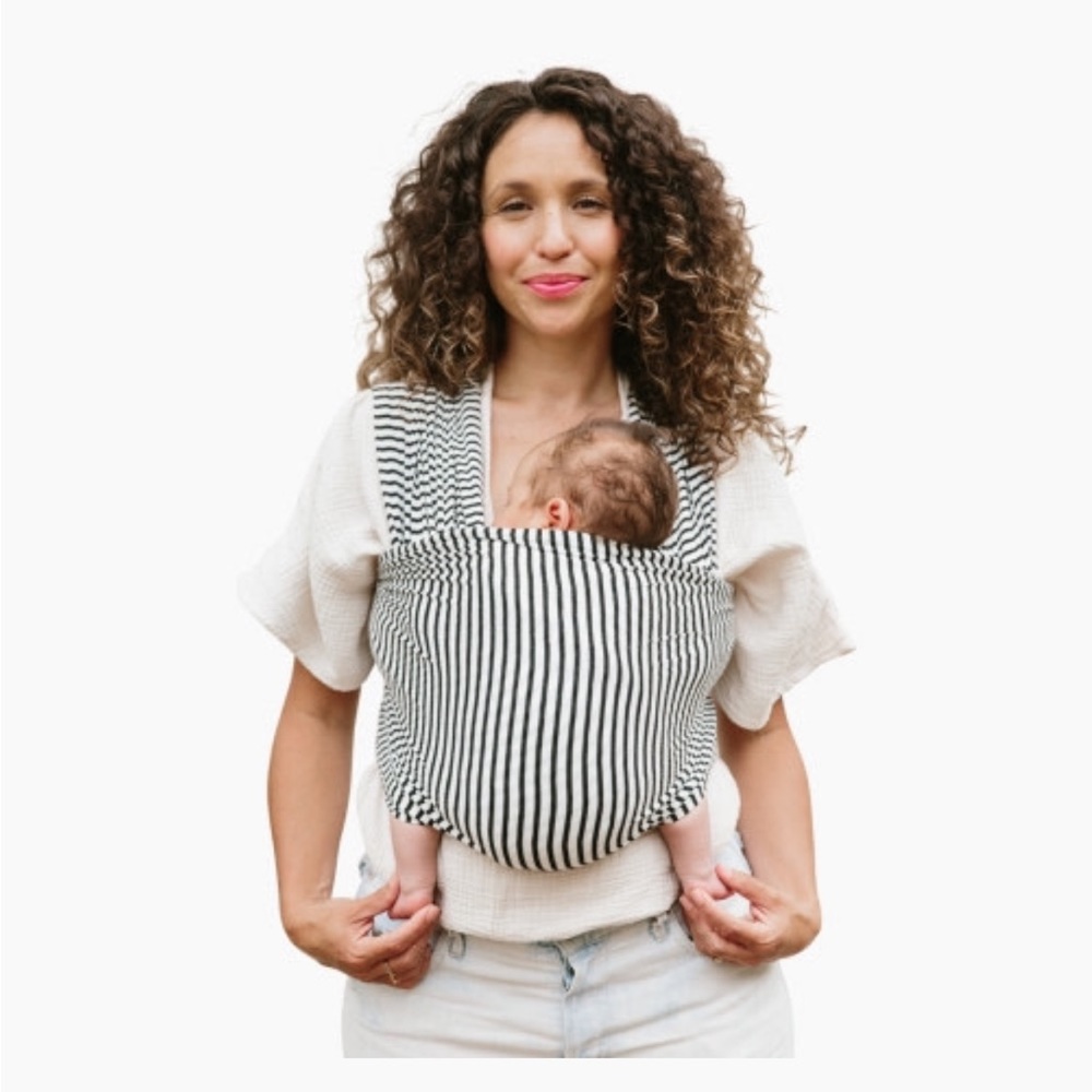 Silly Baby Wrap in Black & Natural Stripe